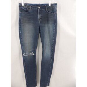 RtA Womens 30 Jeans Distressed Mid Rise Skinny Blue Denim